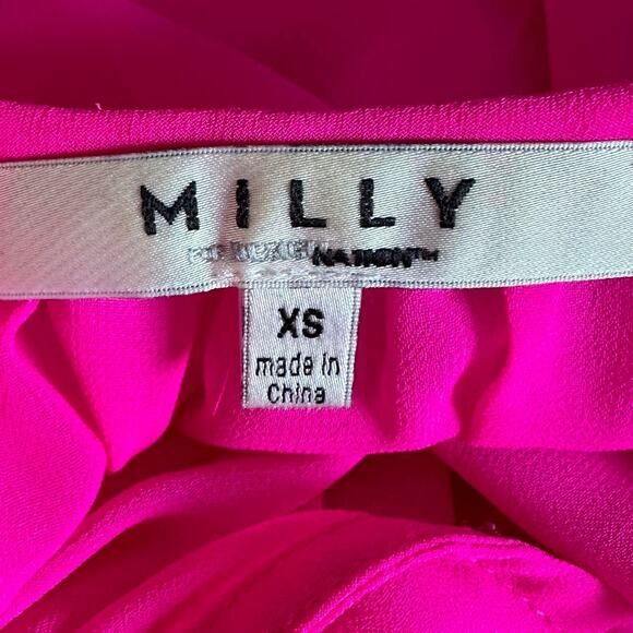 Womens Top Size XS Pink Ruffle Professional Business Casual Bold Bright Barbie - Picture 7 of 8